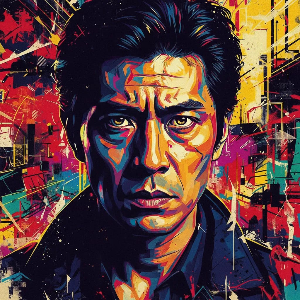 Artistic portrait of Shin'ya Tsukamoto