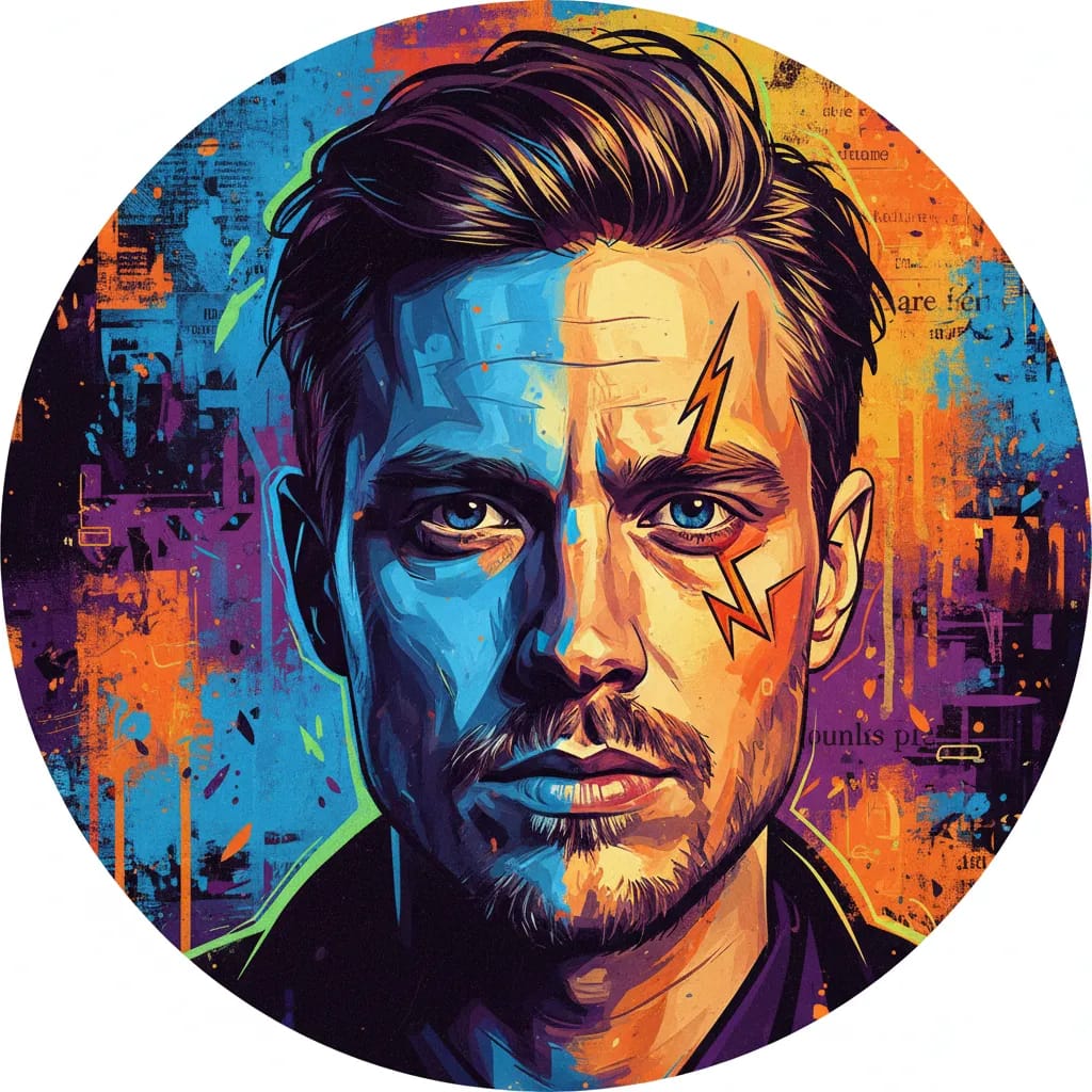 Artistic portrait of Christoph Gelfert Mathiesen