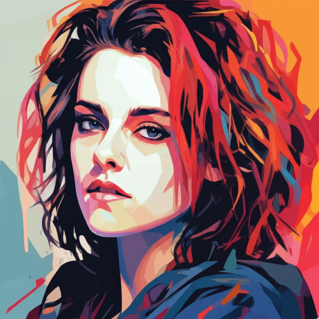 Artistic portrait of Kristen Stewart