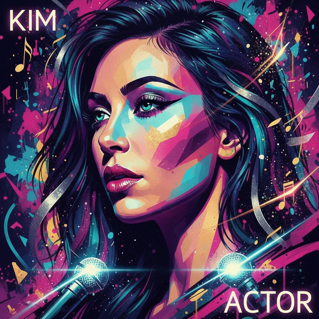 Artistic portrait of Kim Kardashian