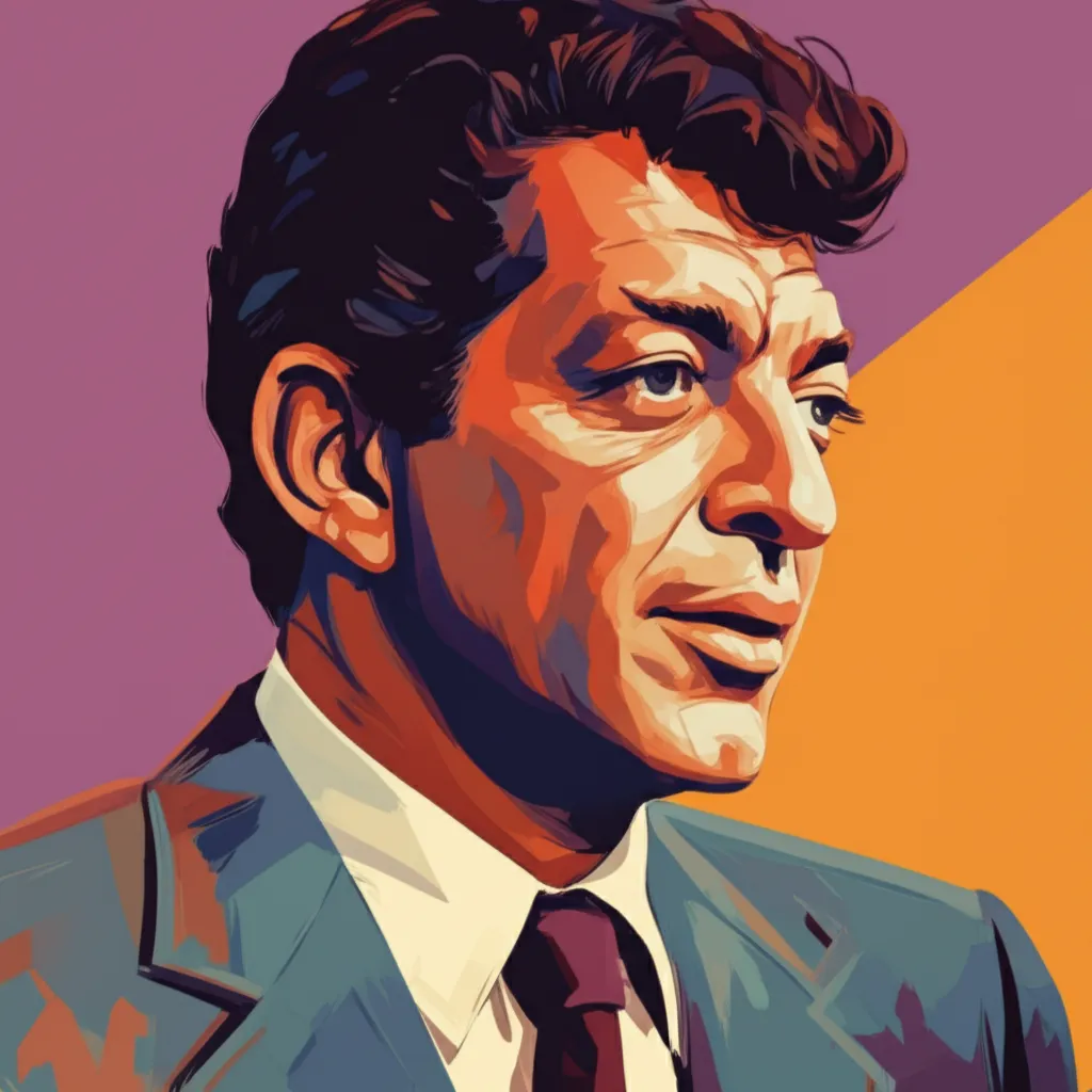 Artistic portrait of Dean Martin