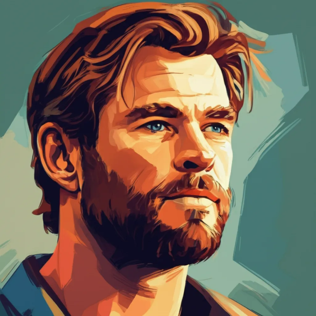 Artistic portrait of Chris Hemsworth