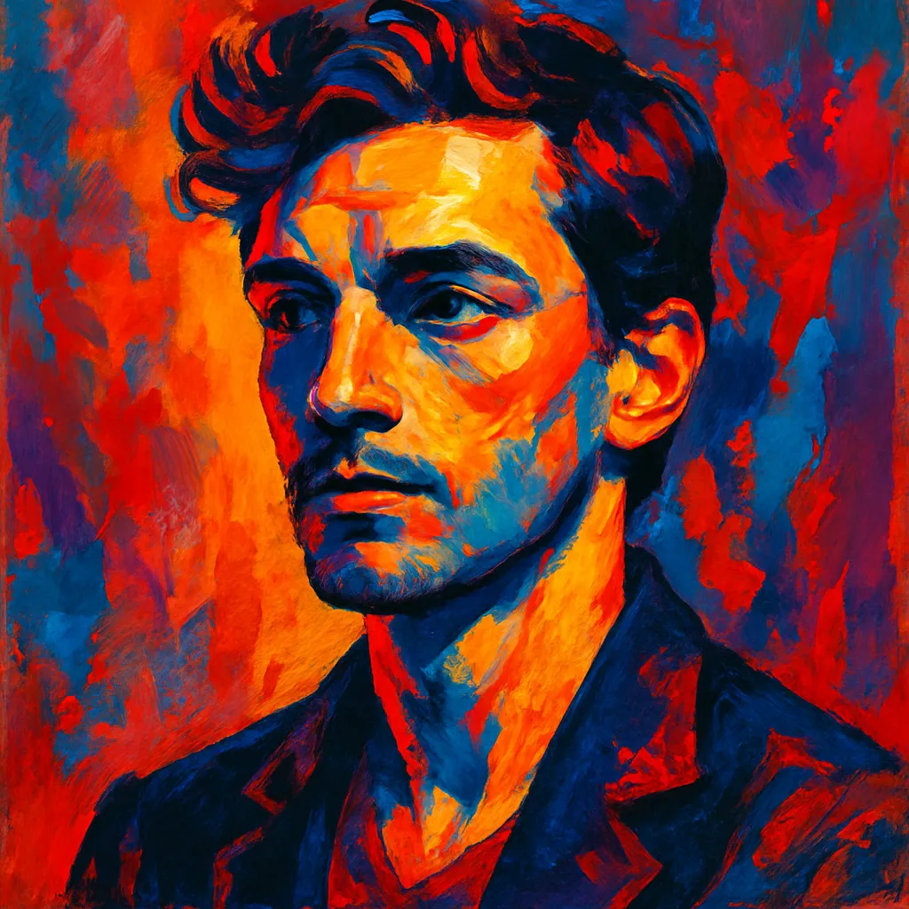 Artistic portrait of Adrien Borel