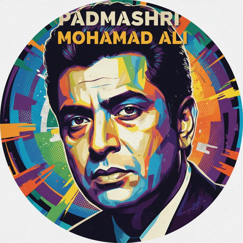 Artistic portrait of Padmashri Mohammad Ali