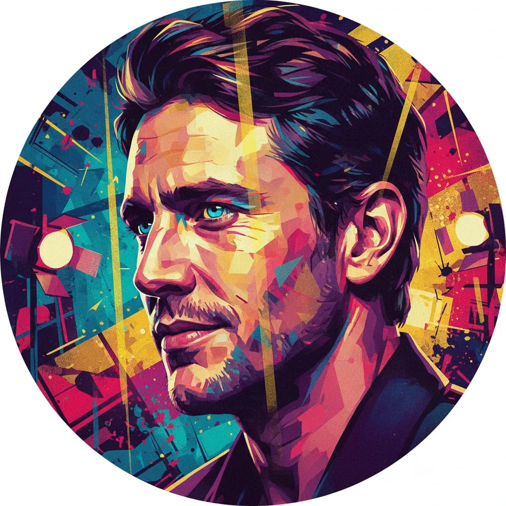 Artistic portrait of James Franco