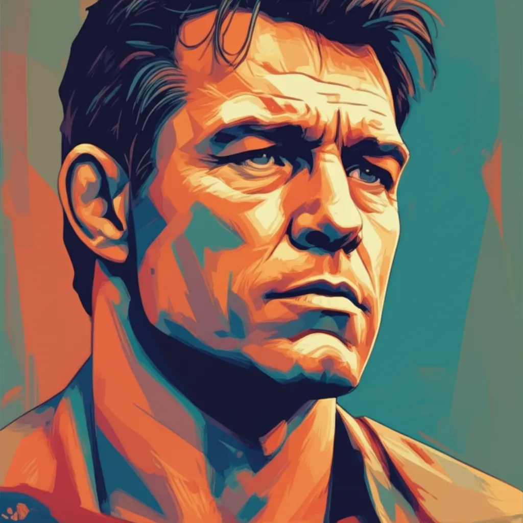 Artistic portrait of Randy Couture