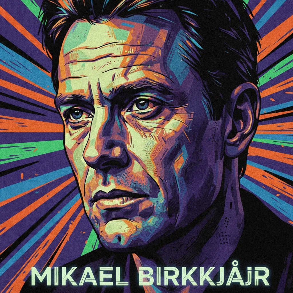 Artistic portrait of Mikael Birkkjær