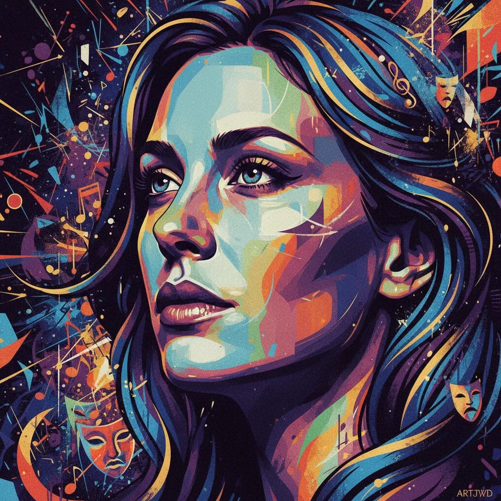 Artistic portrait of Justine Waddell