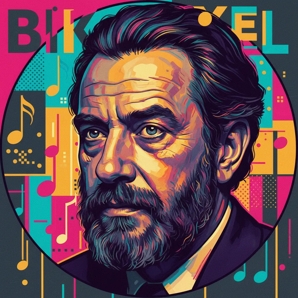 Artistic portrait of Theodore Bikel