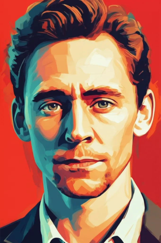 Artistic portrait of Tom Hiddleston