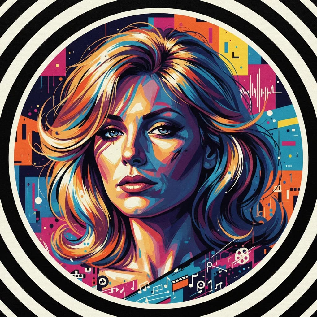 Artistic portrait of Brigitte Lahaie