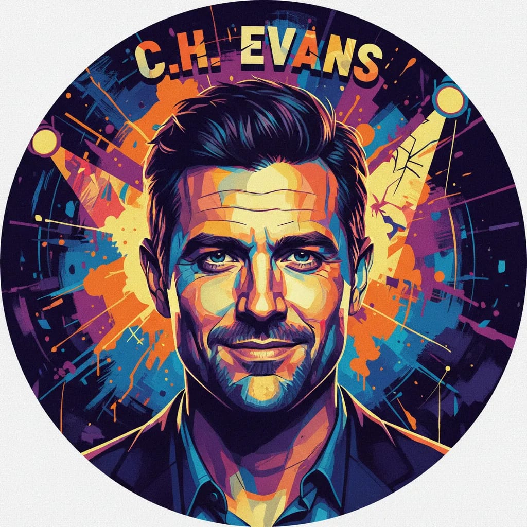 Artistic portrait of C.H. Evans