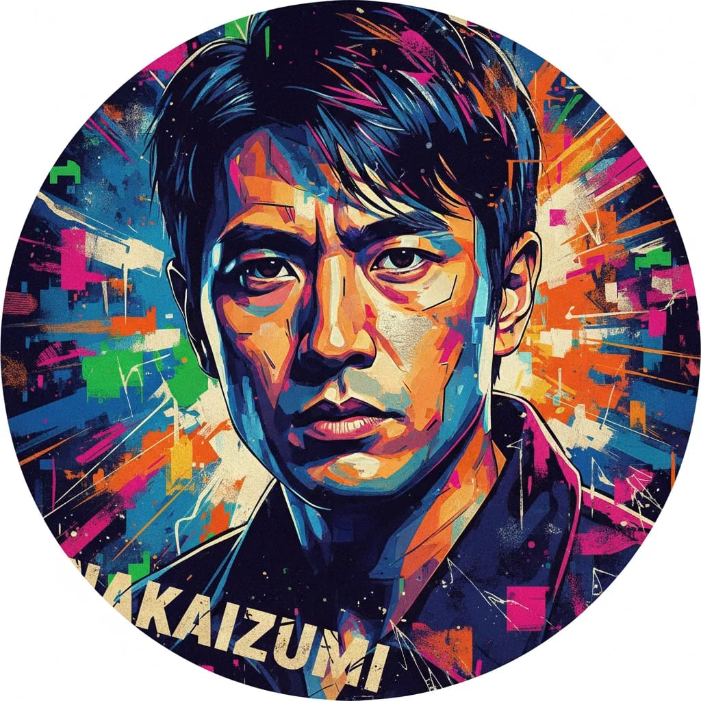 Artistic portrait of Hideo Nakaizumi