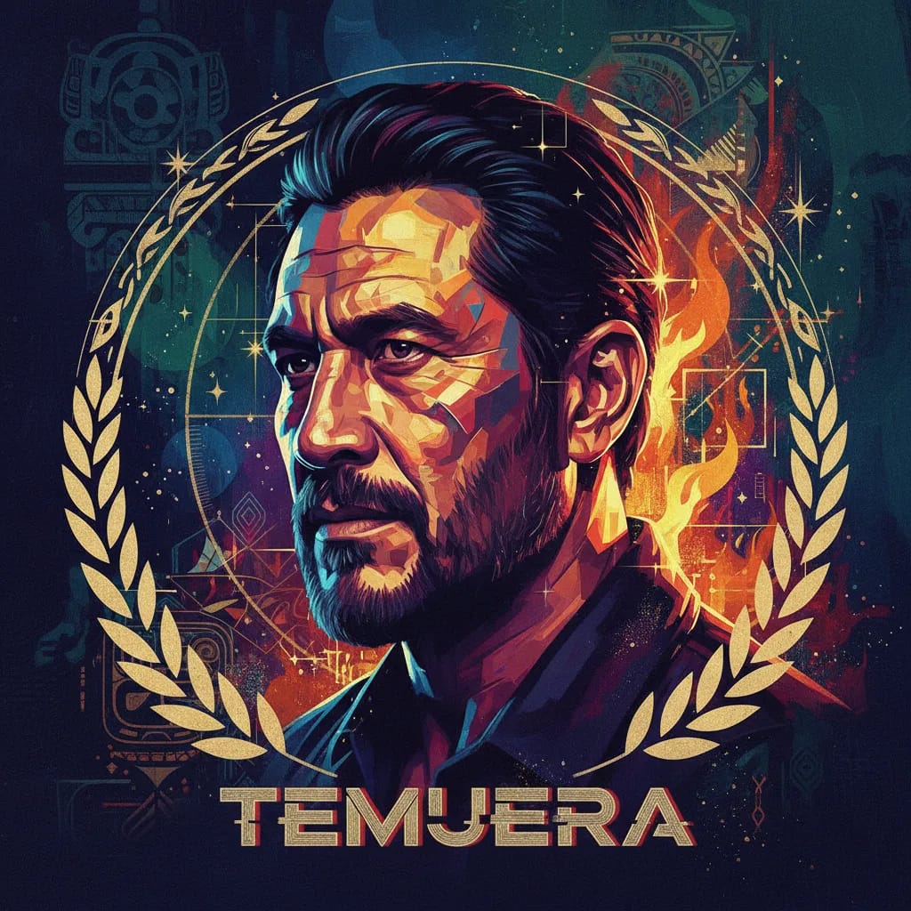 Artistic portrait of Temuera Morrison