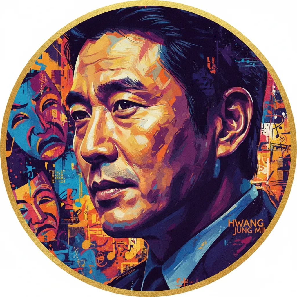 Artistic portrait of Hwang Jung-min