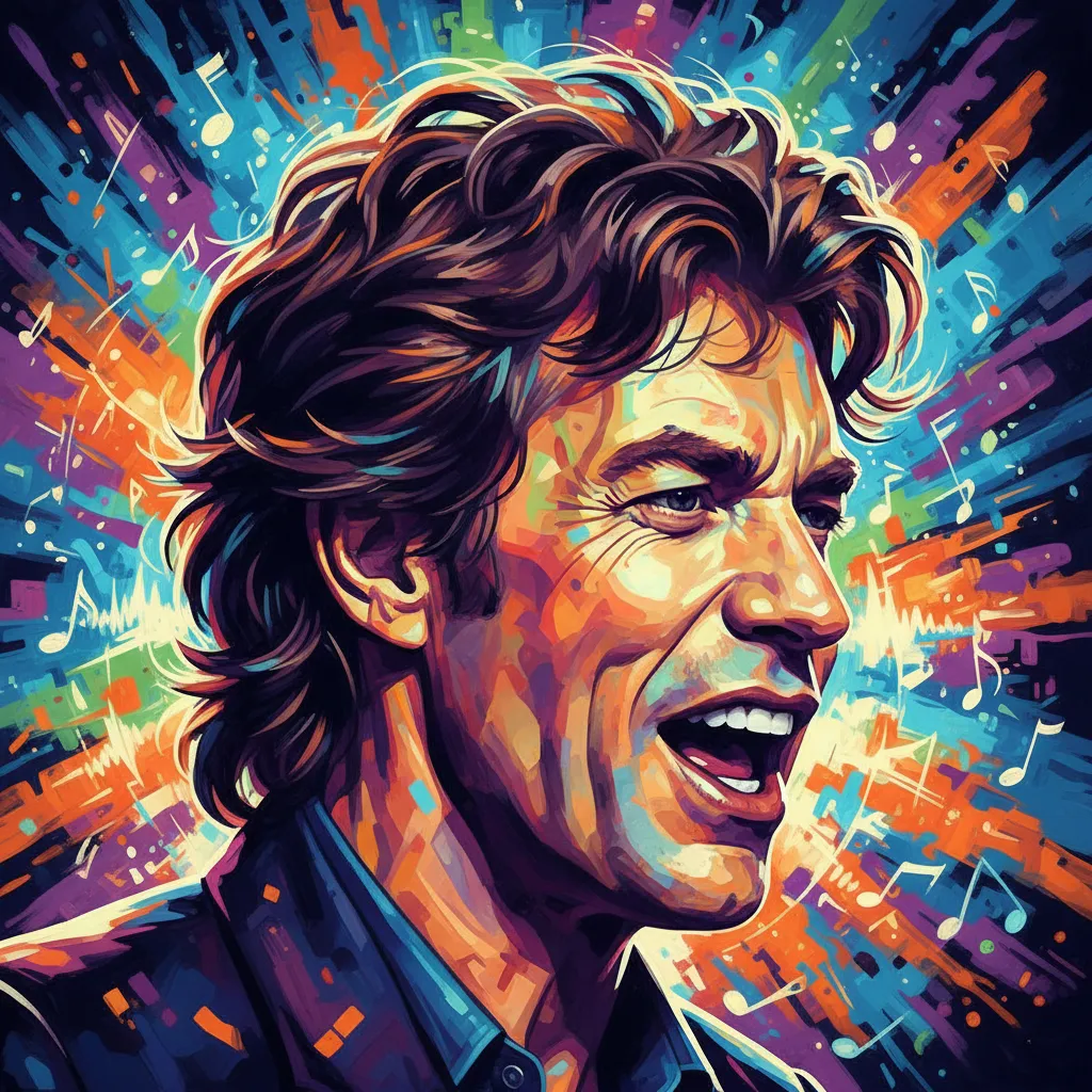 Artistic portrait of Mick Jagger