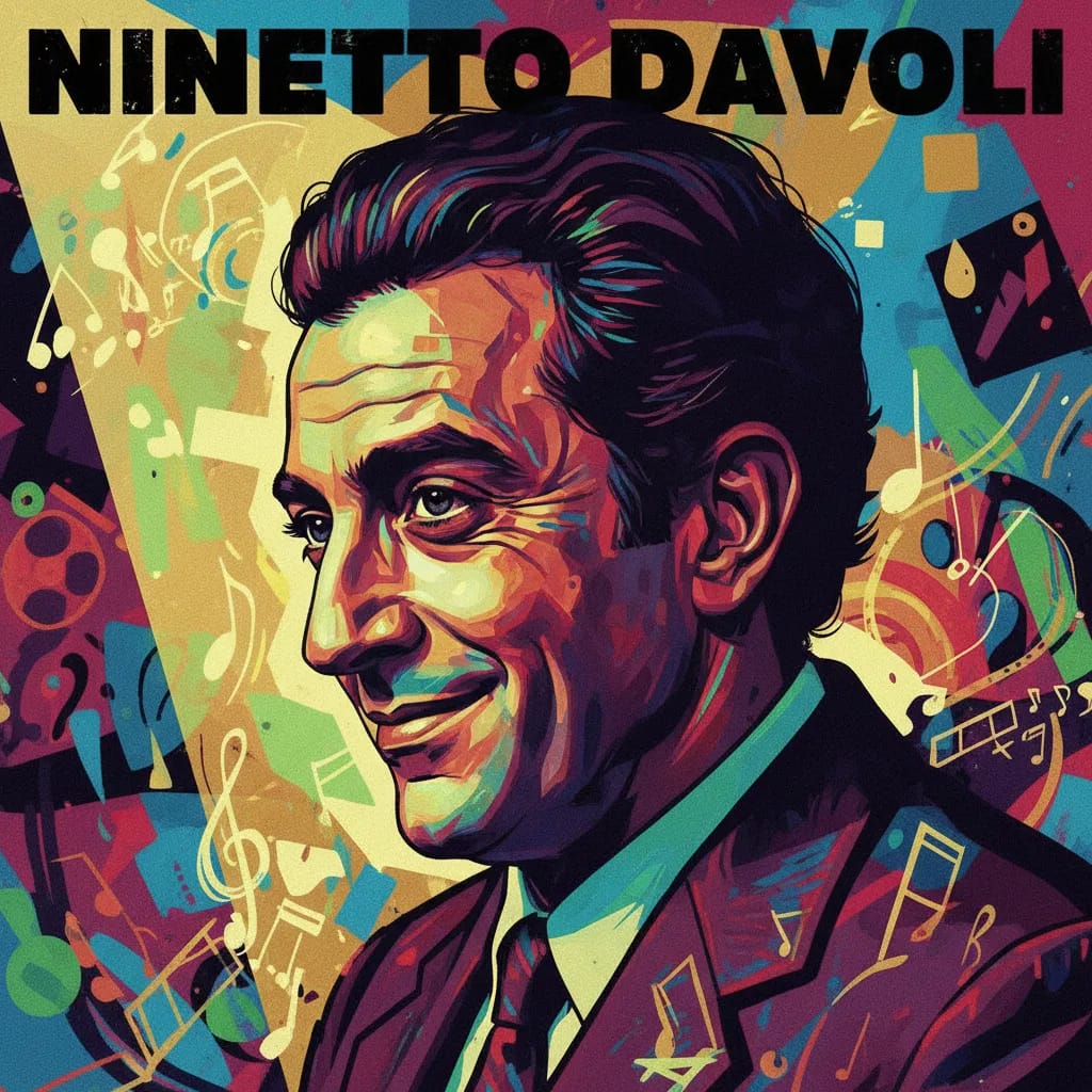 Artistic portrait of Ninetto Davoli