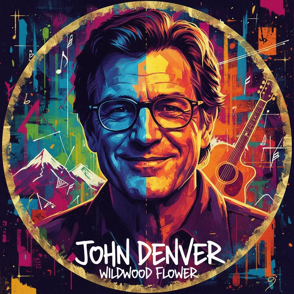 Artistic portrait of John Denver