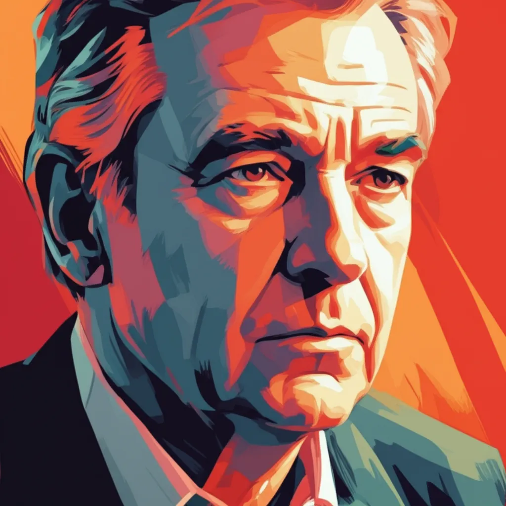Artistic portrait of Brian Mulroney