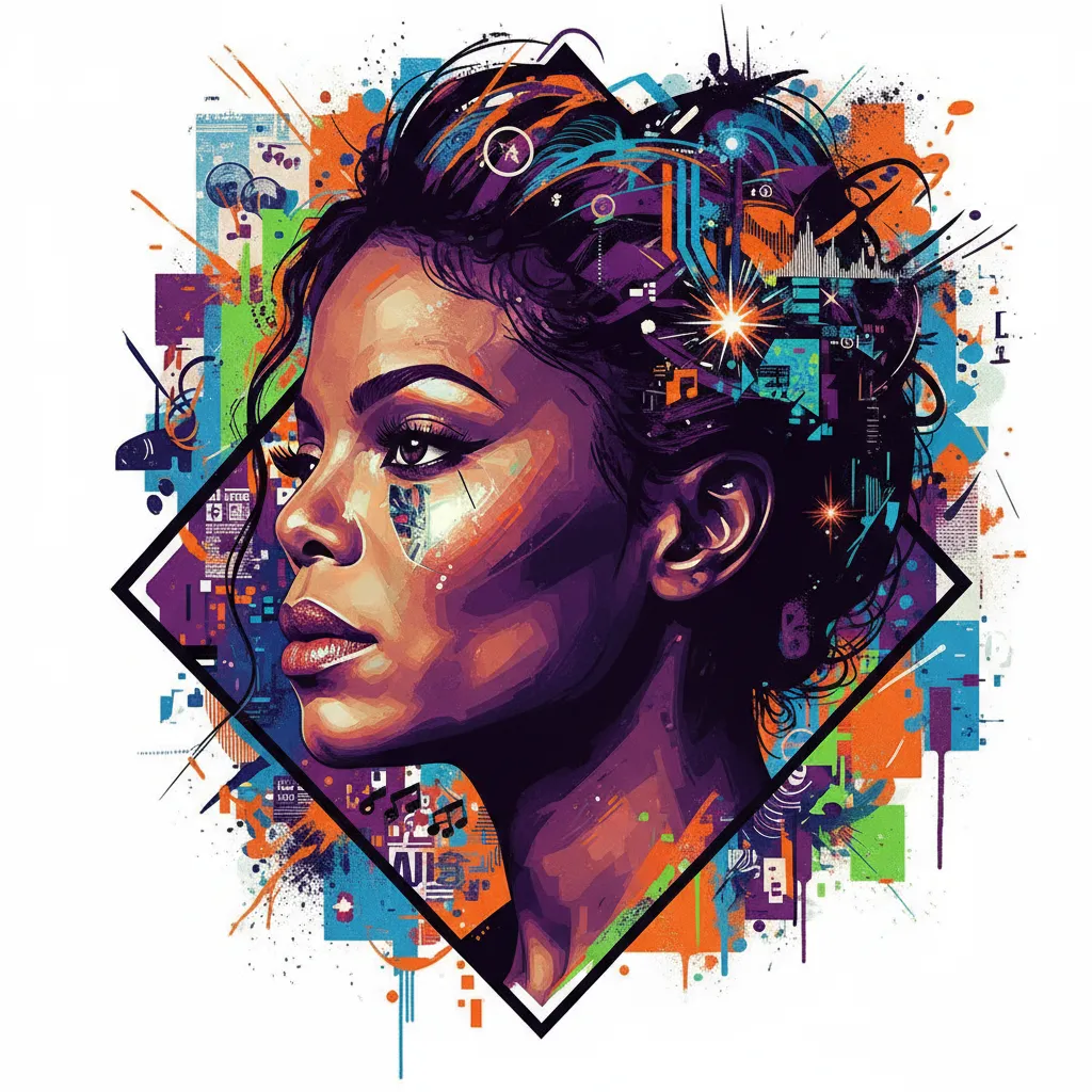 Artistic portrait of Janet Jackson