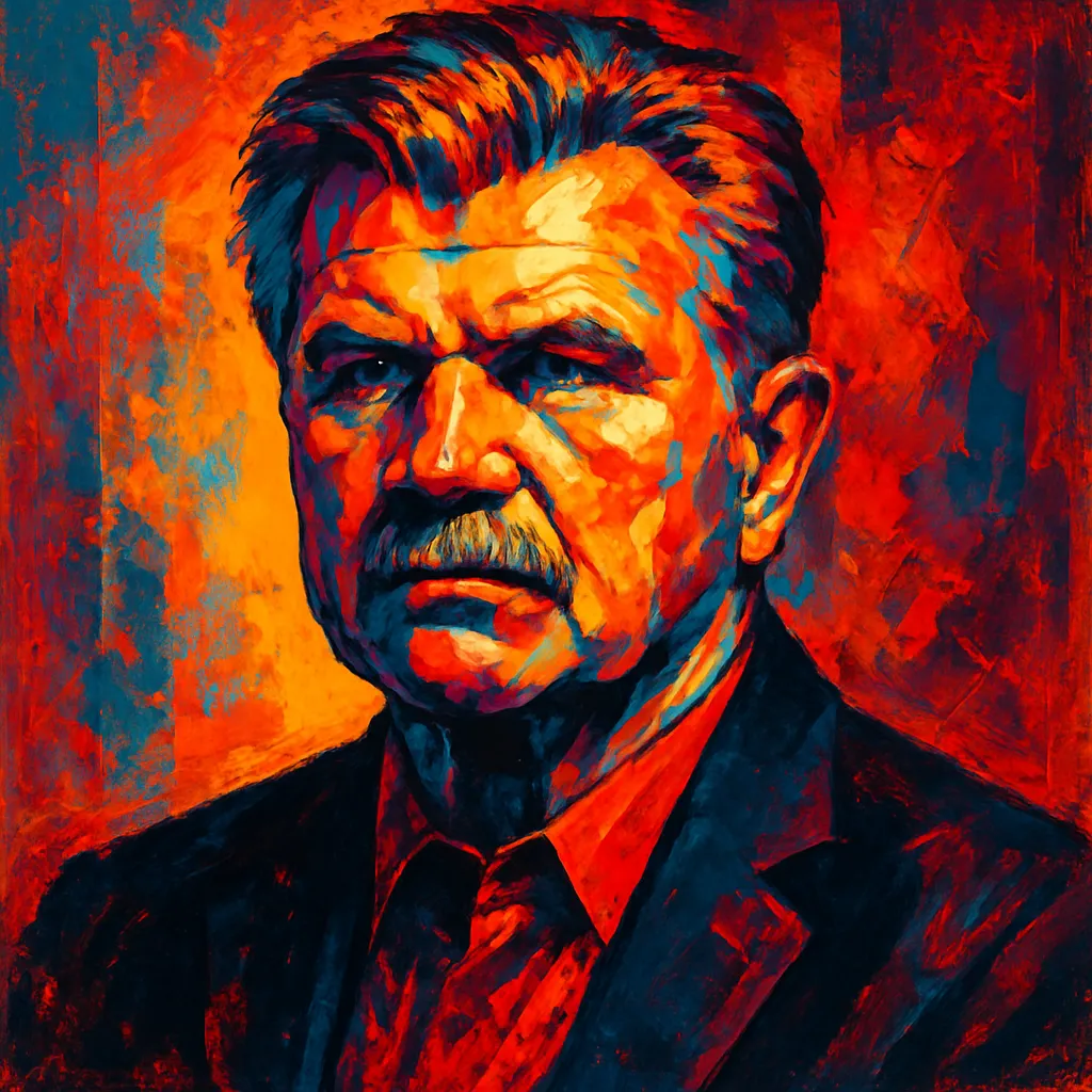 Artistic portrait of Mike Ditka