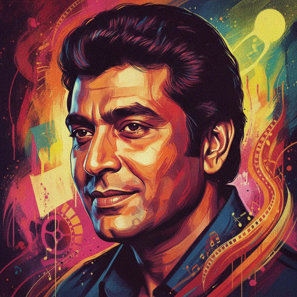 Artistic portrait of Vinod Khanna
