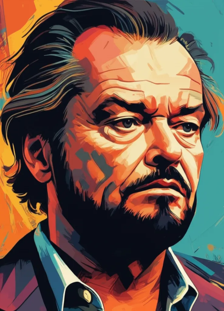 Artistic portrait of Jack Nicholson