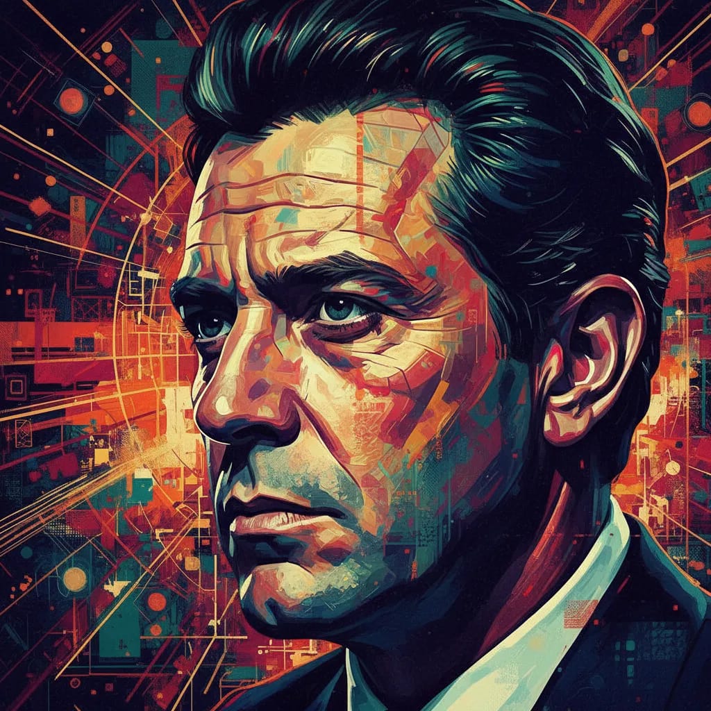 Artistic portrait of Richard Basehart