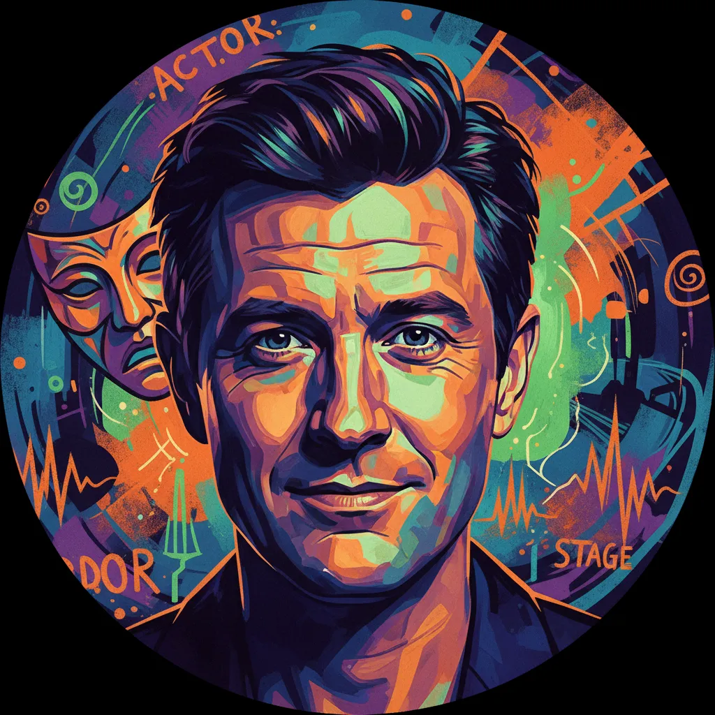 Artistic portrait of Stephen Tompkinson