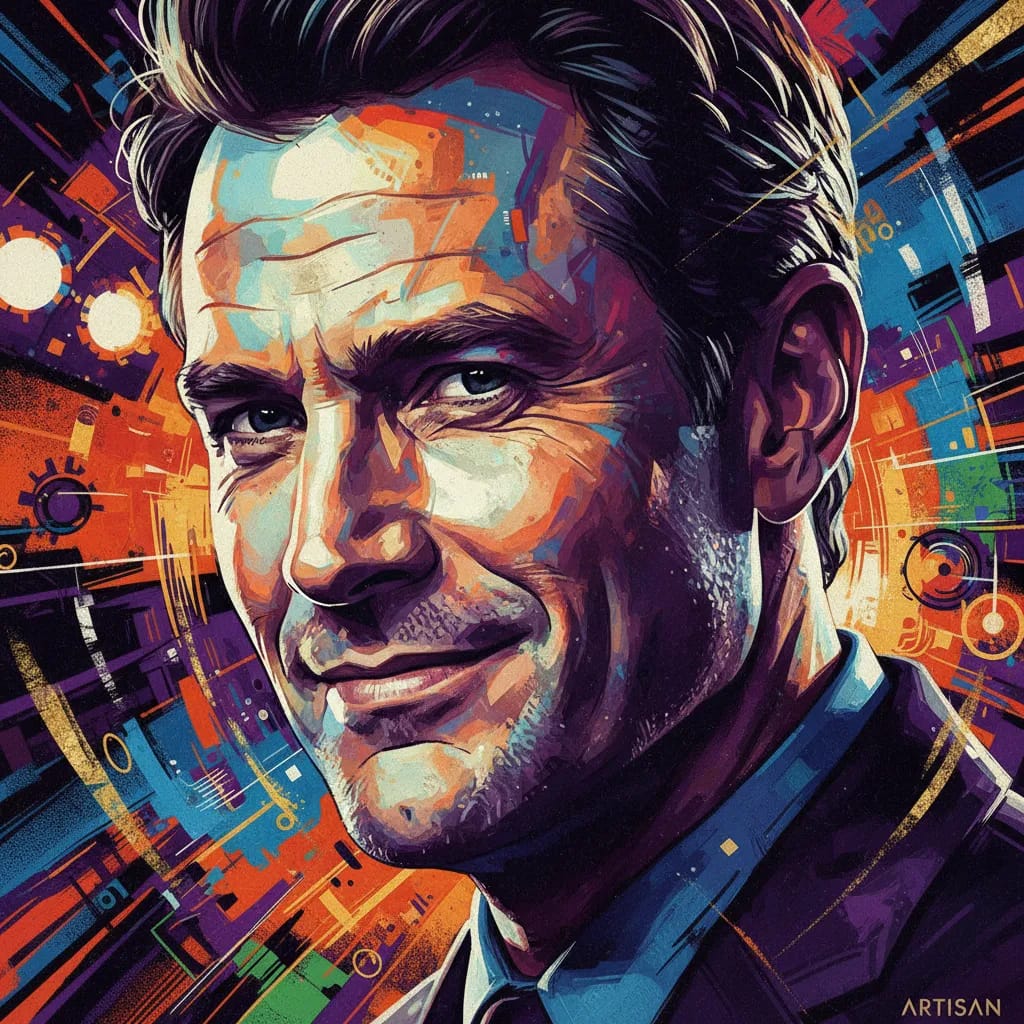 Artistic portrait of Clark Gregg
