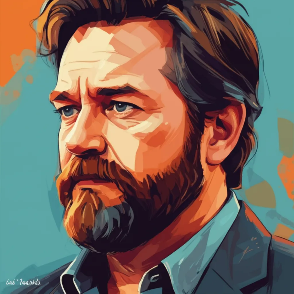 Artistic portrait of Nick Offerman
