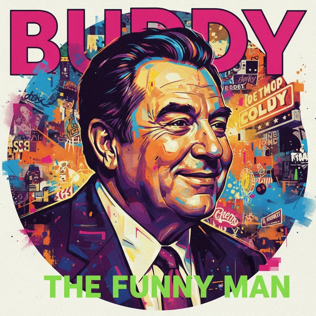 Artistic portrait of Buddy Hackett