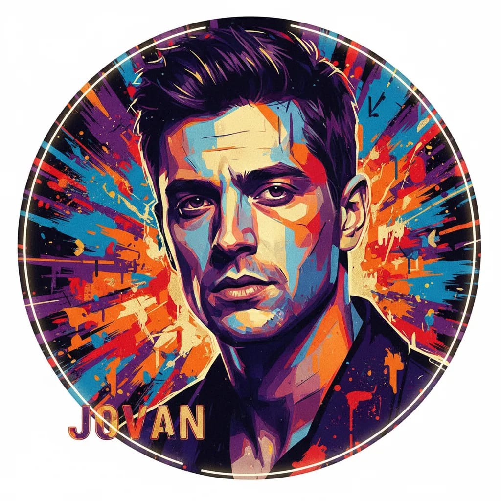 Artistic portrait of Jovan Jovanovic
