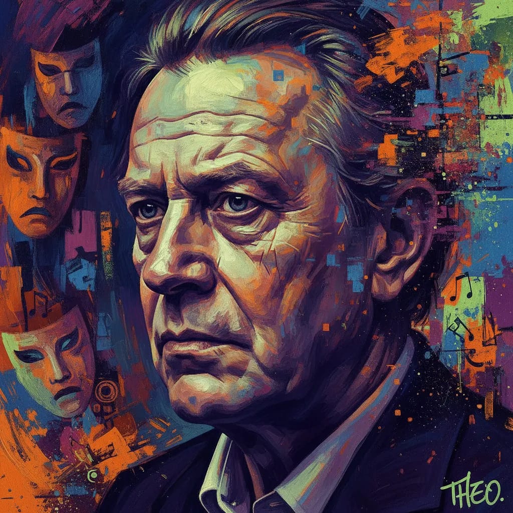 Artistic portrait of Theodór Júlíusson