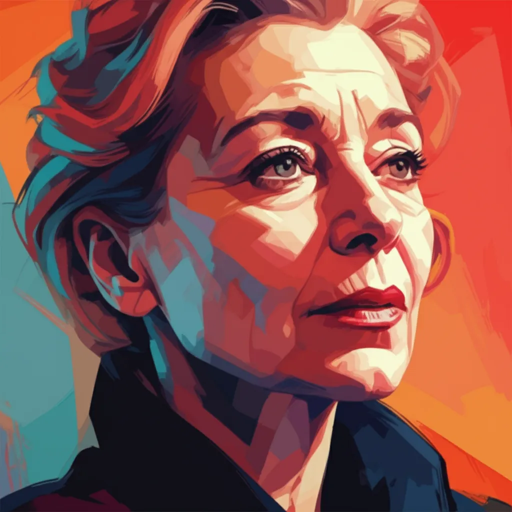Artistic portrait of Corinna Harfouch