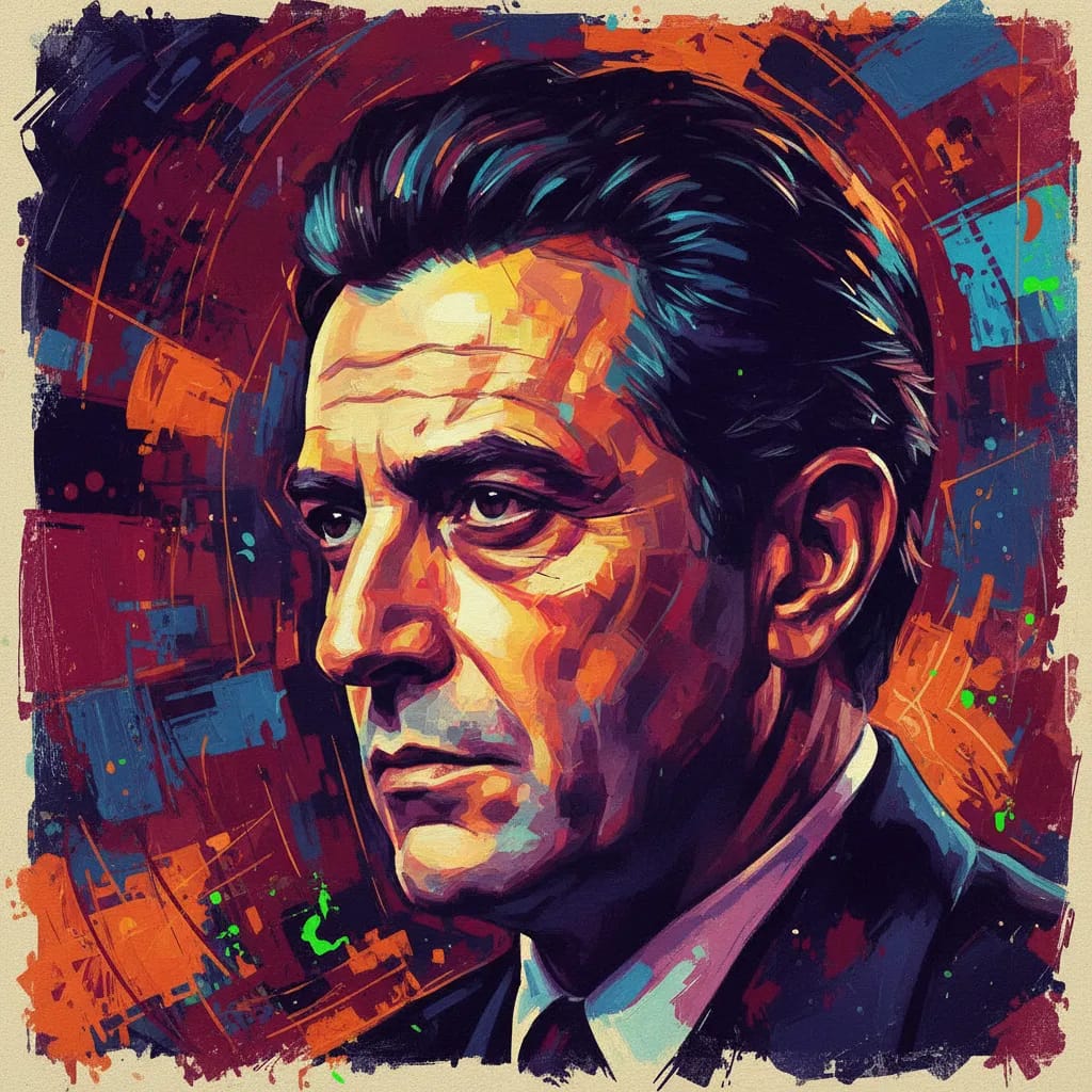 Artistic portrait of Gian Maria Volontè