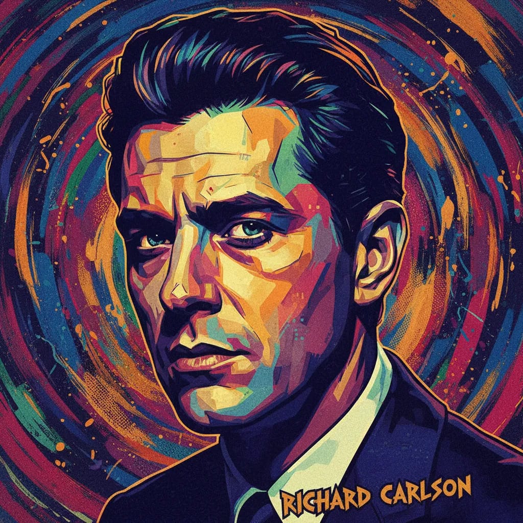 Artistic portrait of Richard Carlson