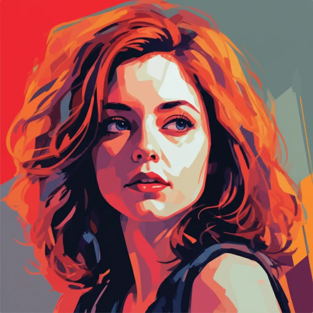 Artistic portrait of Emily Hampshire