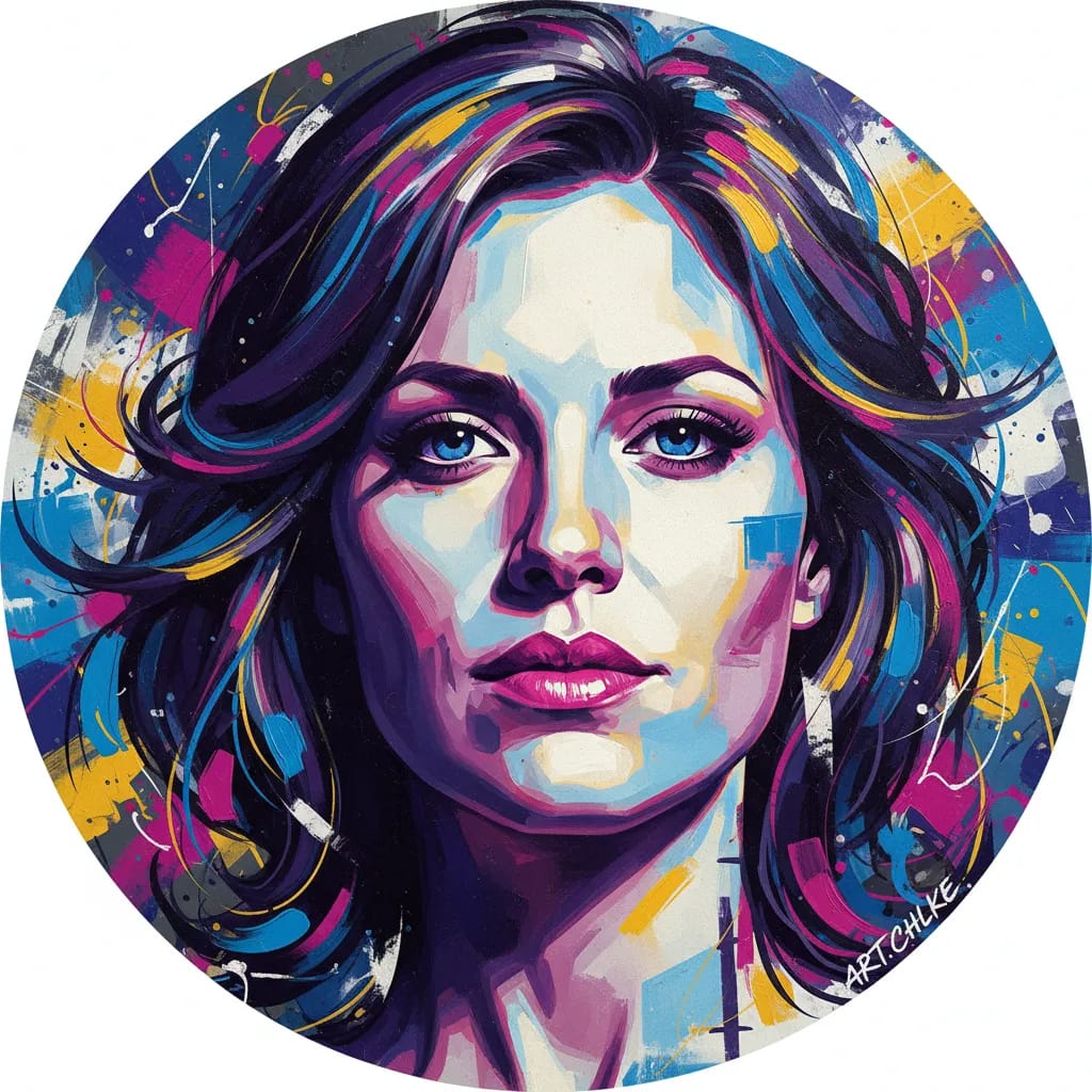 Artistic portrait of Sarah Chalke