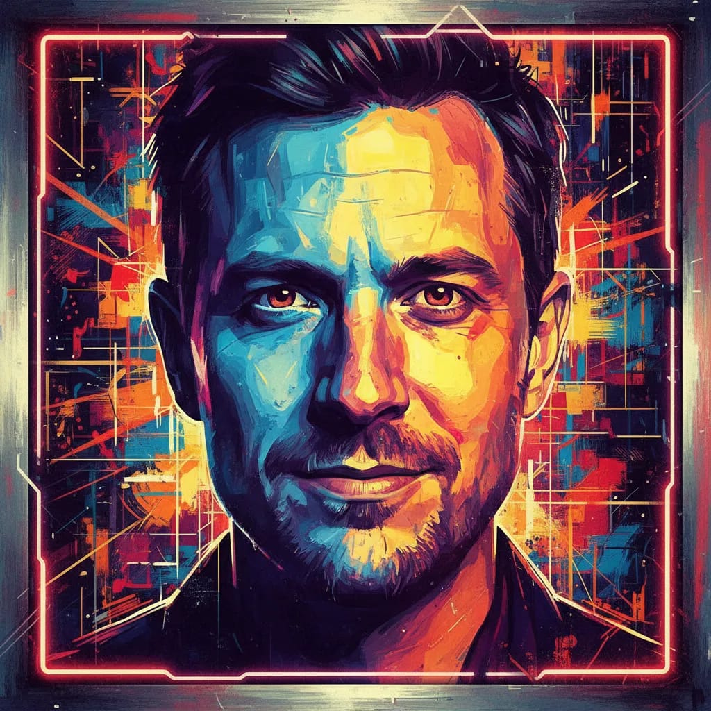 Artistic portrait of Tim Heidecker