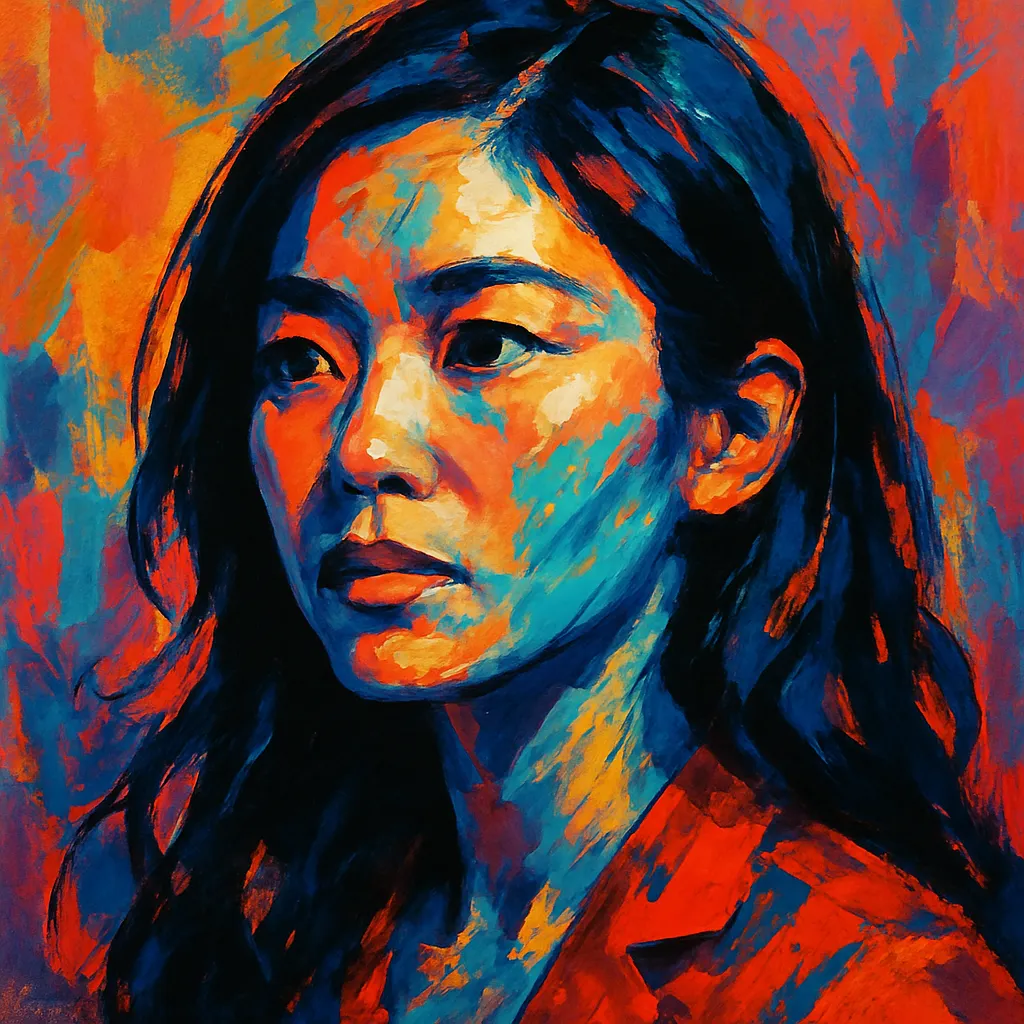 Artistic portrait of Katie Leung