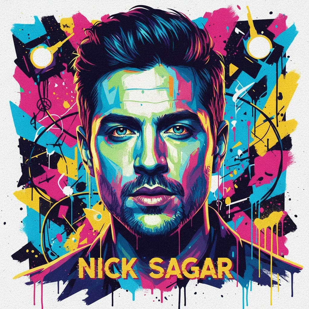 Artistic portrait of Nick Sagar