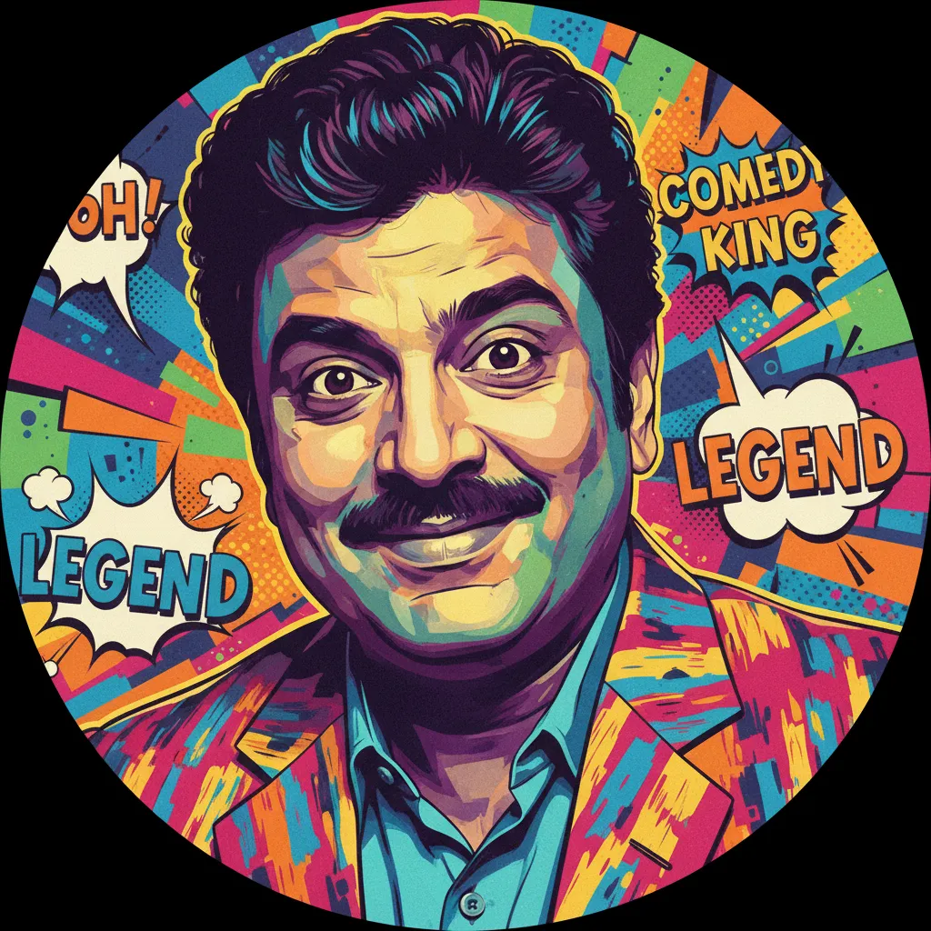 Artistic portrait of Satish Shah
