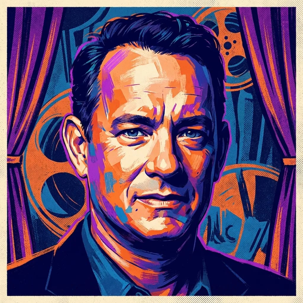 Artistic portrait of Tom Hanks