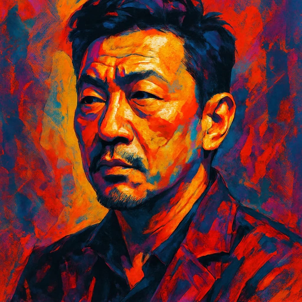 Artistic portrait of Wen Jiang