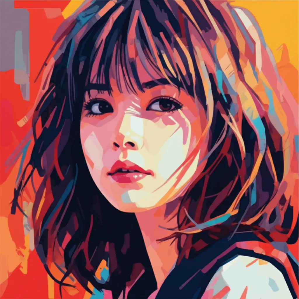 Artistic portrait of Mayu Matsuoka