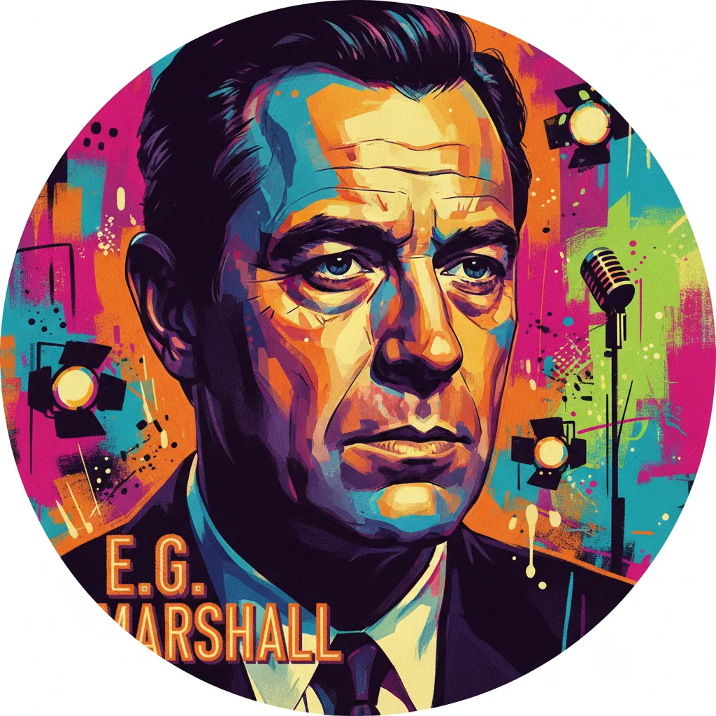 Artistic portrait of E.G. Marshall