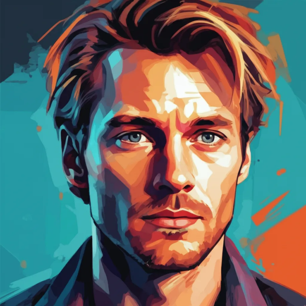 Artistic portrait of Alexander Skarsgård