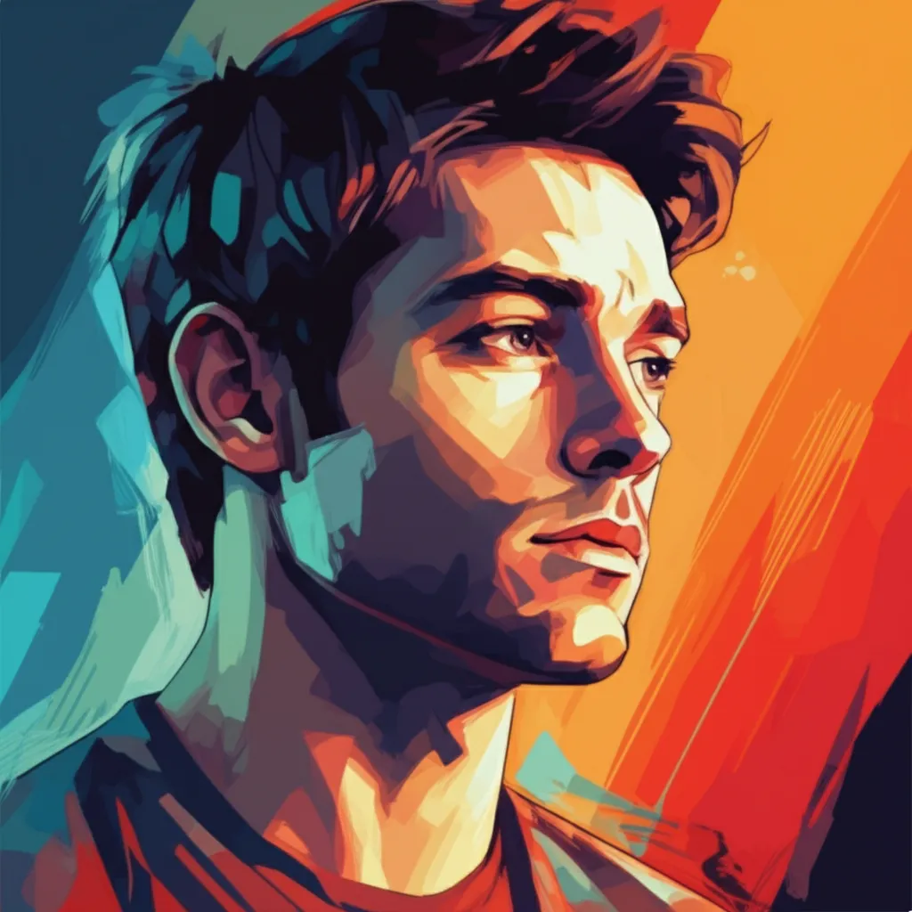 Artistic portrait of Robbie Amell