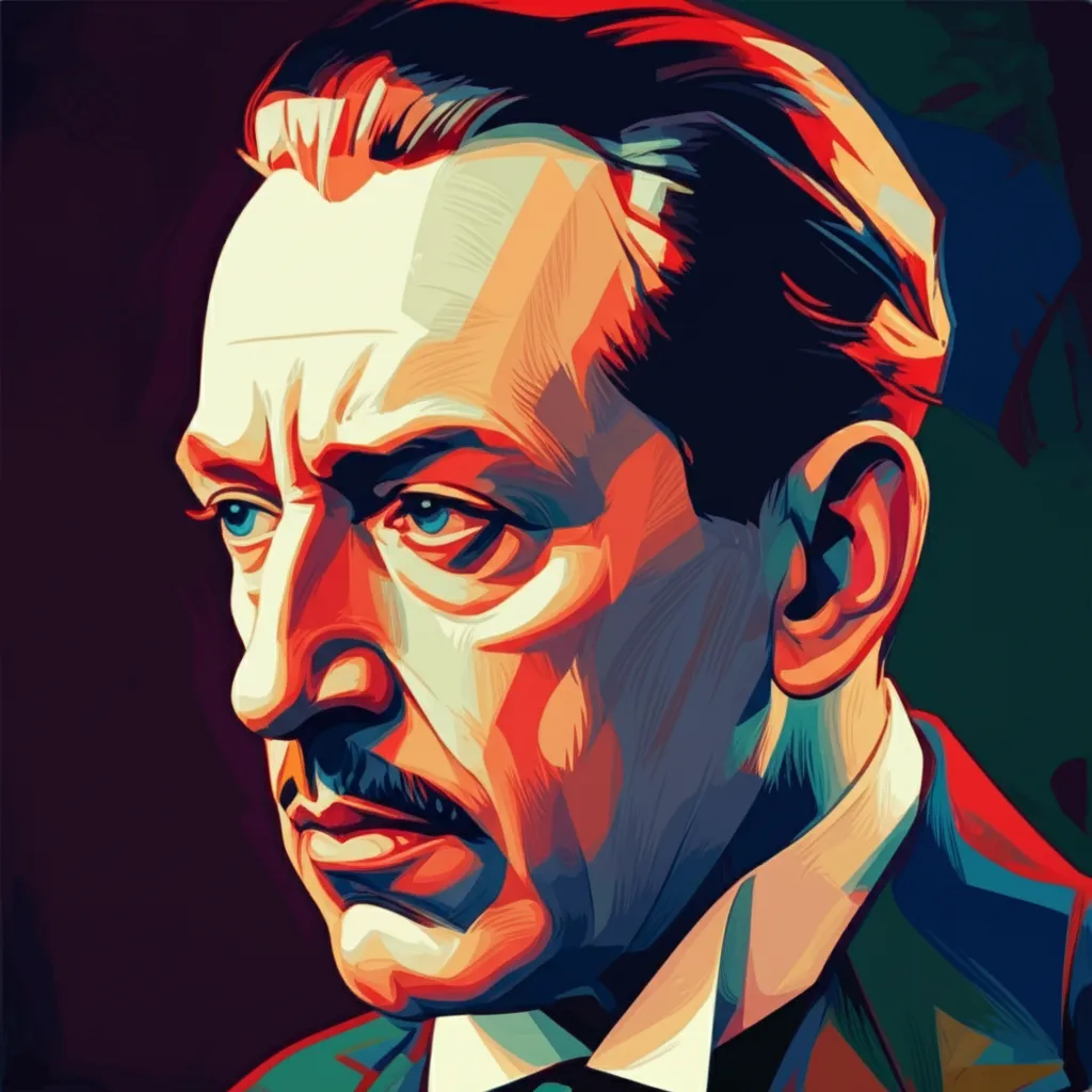 Artistic portrait of Rudolf Klein-Rogge